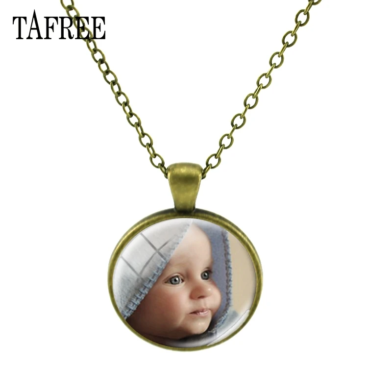 TAFREE Photo Pendants Custom Necklace of Your Baby Mom Dad Grandparent Loved Gift for Family Jewelry NA01 | Украшения и