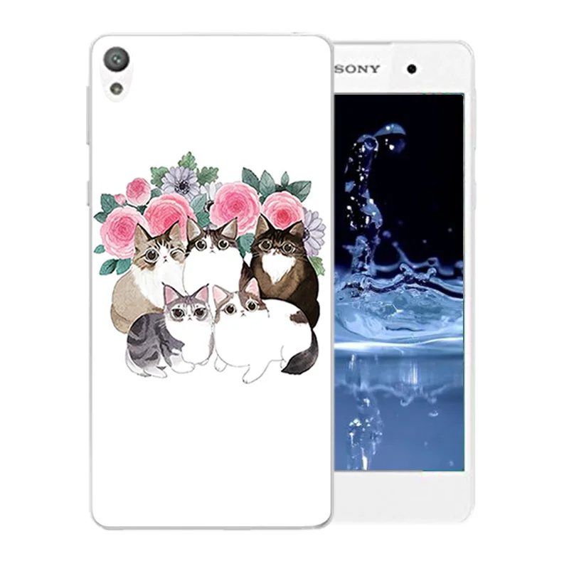 Luck Cat Pattern Soft Silicone Phone Case For Sony Xperia E5 E 5 F3311 F3313 TPU Matte Gel Cover Coque |