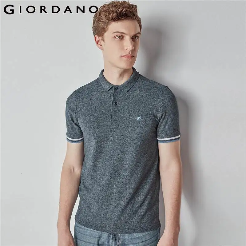 Giordano Мужская рубашка поло с коротким рукавом мужские летние топы для мужчин Camisa