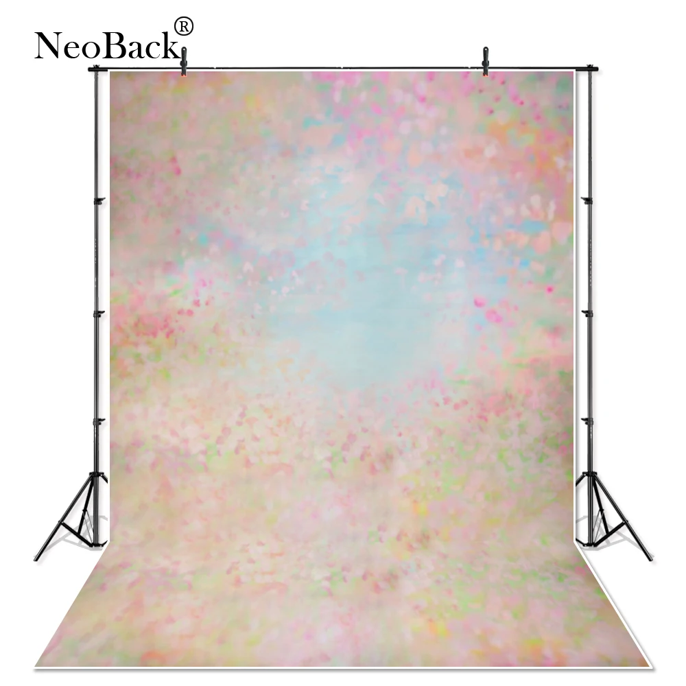 

Виниловый фон для детской фотосъемки NeoBack P4031 с изображением весенних цветов