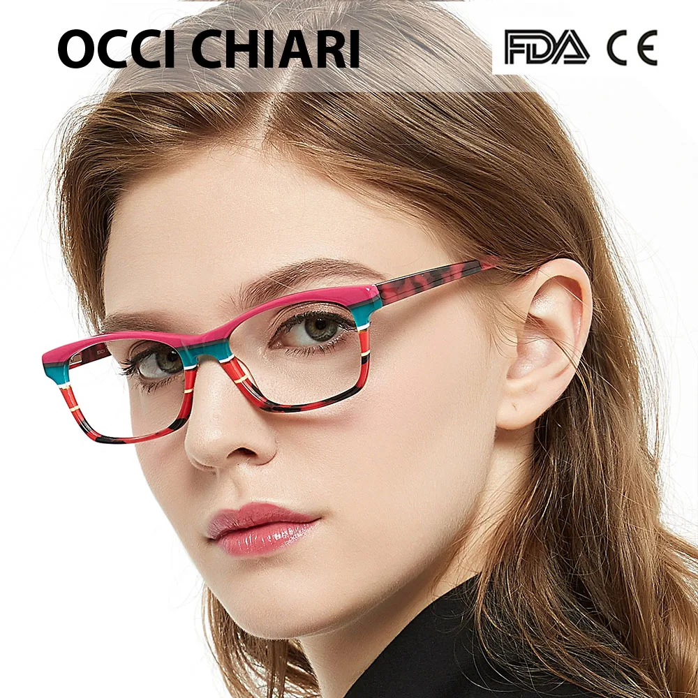 Фото OCCI CHIARI ручной работы итальянское мастерство рецептурные линзы медицинские стандартные прозрачные оправы для очков CEREA №4