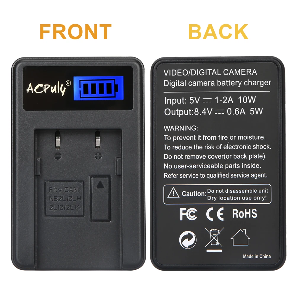 AOPULY NB 2L ЖК Зарядное устройство USB для Canon PowerShot G9 G7 S80NB NB2L 2LH 2L12 2L14 EOS 350D 400D камера|charger