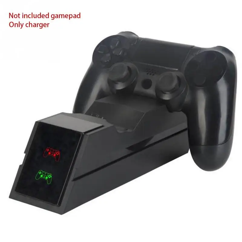 Черный Пластик двойной заряд для PS4 контроллер с USB кабель Зарядное устройство