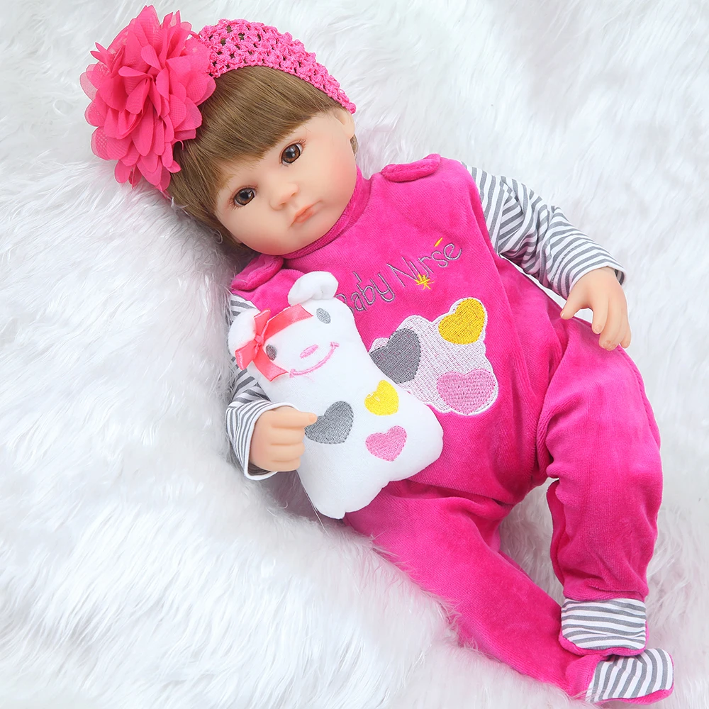 Forrsdor 40cm Lovely doll simulation soft rubber environmental lifelike baby girl play toys Best-selling Europe and America | Игрушки и