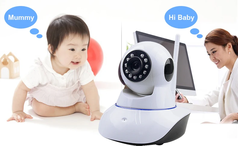 Ip камера ночного видения 720P HD Wi Fi P2P поворот на 360 градусов поддержка датчика