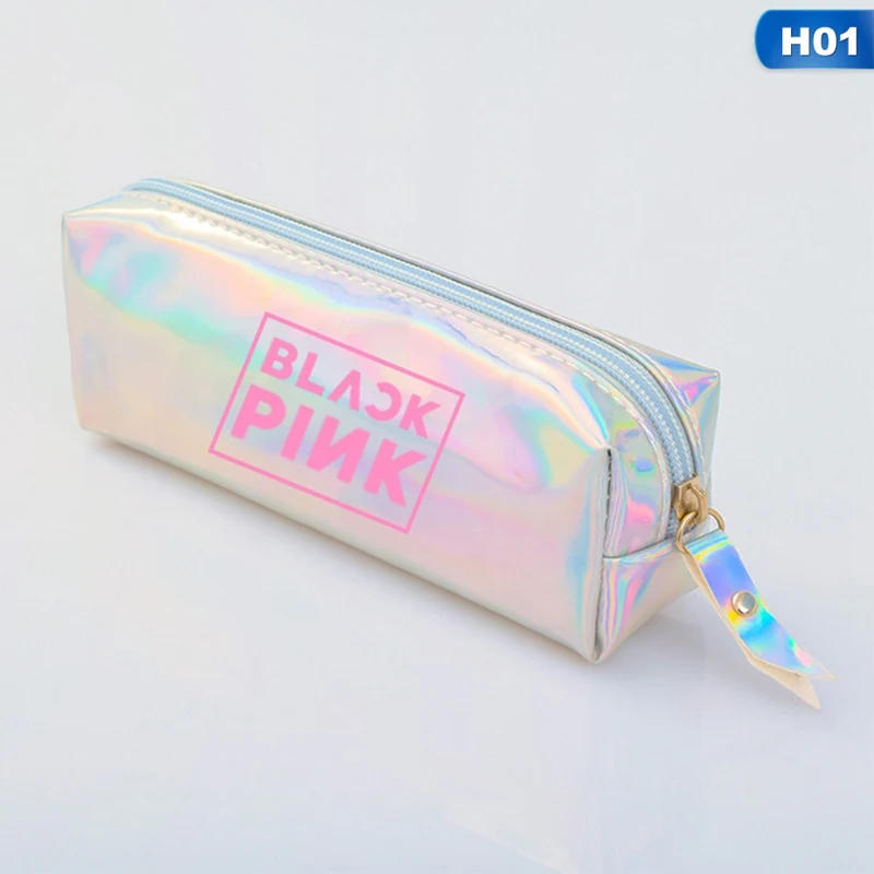 Blackpink лазерный пенал из полиуретана ручка сумка, школьные принадлежности канцелярские принадлежности подарок Пенал школьный милый школьный пенал инструменты - Цвет: H01