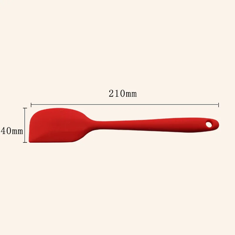 One-piece Silicone Small Scraper Cake Trowel Baking Butter Scraping Utensils Kitchen Tools DIY Cake Baking 4 Color