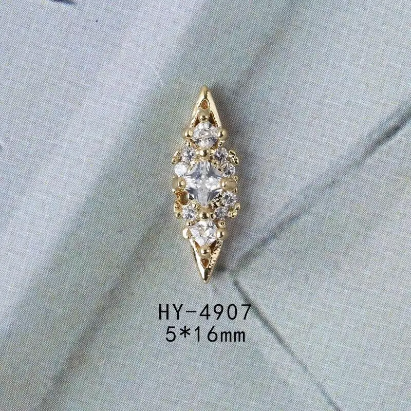 4907 20 шт./упак. класса люкс с подвесками из сплава циркония, 3D нейл-арта украшения Золотой Классический Ювелирные изделия из кристаллов Маникюр Аксессуары для телефонов - Цвет: 4907