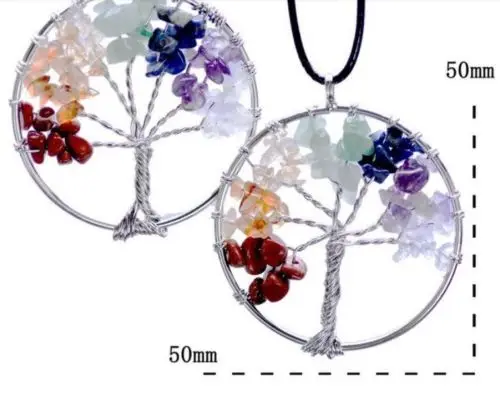 Вечное Древо жизни обрушенная подвеска с бусинами из камней 7 Чакр бисера