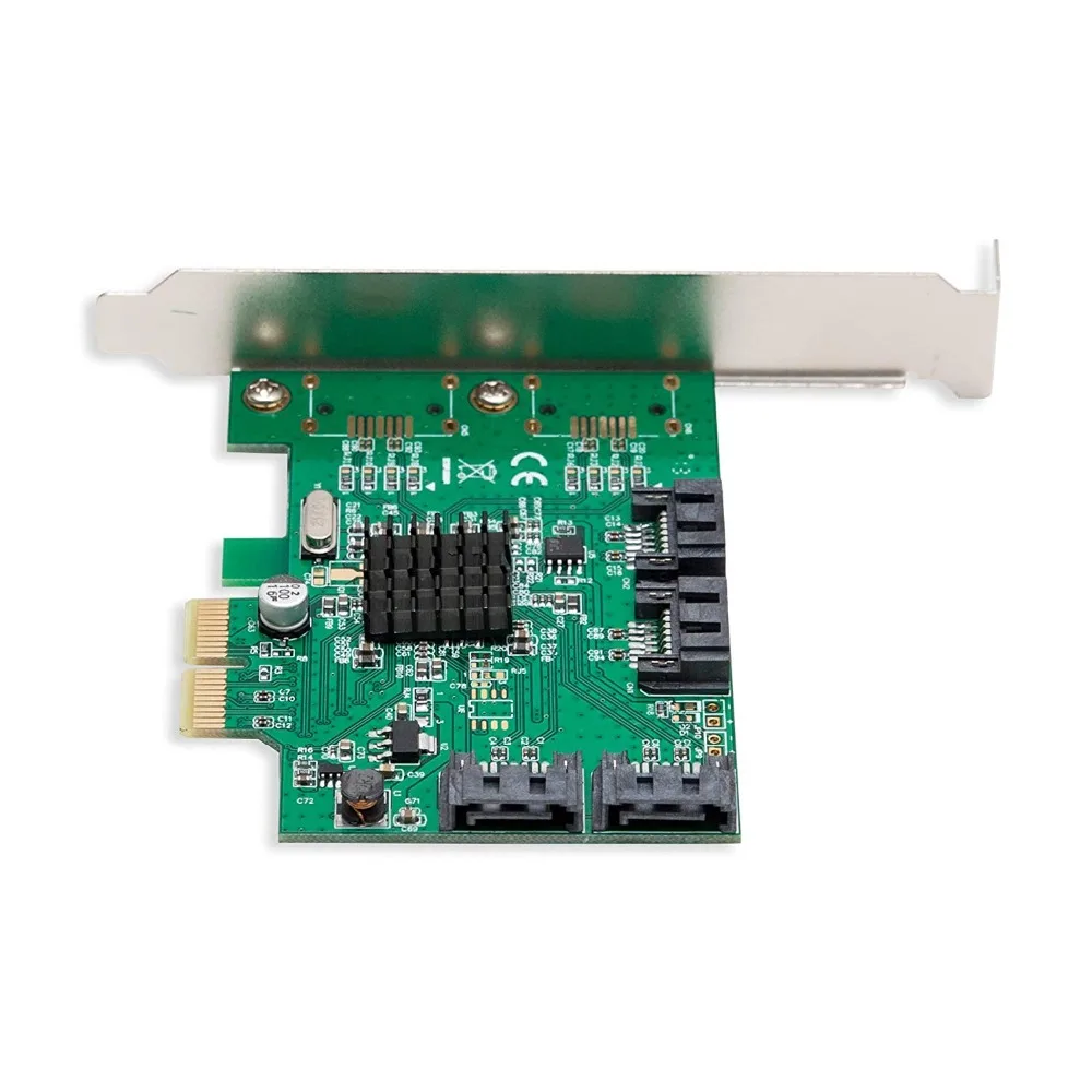4 порта SATA III PCI e 2 0x2 не RAID жесткий диск контроллер карта Marvel 9235 чипсет плата| |