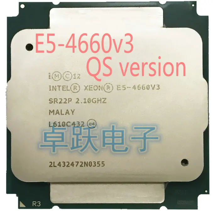 Версия QS E5 4660 V3 Оригинальный процессор Intel Xeon 4660V3 CPU 14 cores 2 10 ГГц 35 Мб 22 нм LGA2011 3