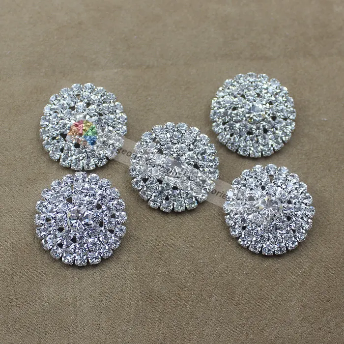 Набор золотистых/серебристых планшетов 20 шт. 25 мм|crystal rhinestone button|rhinestone buttonsbuttons