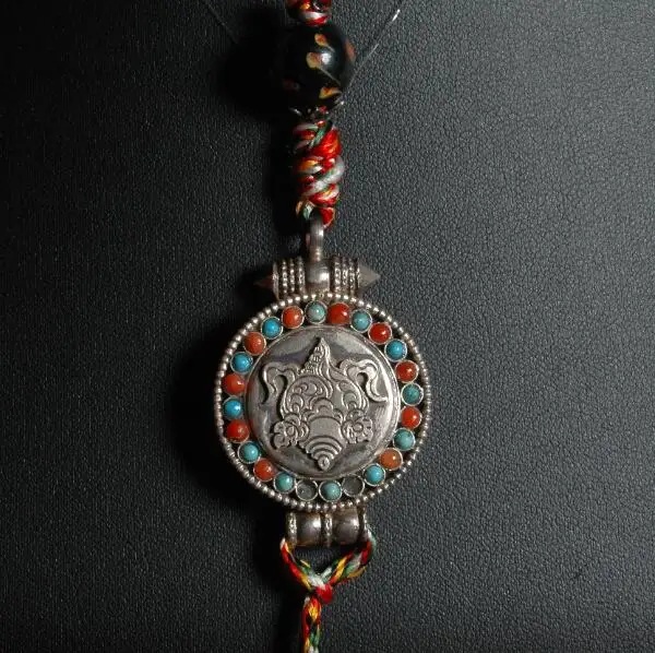 Nepal Handmade 925 Silver Gau Box Pendant Buddhist Sacred Symbols Prayer Tibetan Ghau Amulet | Украшения и аксессуары