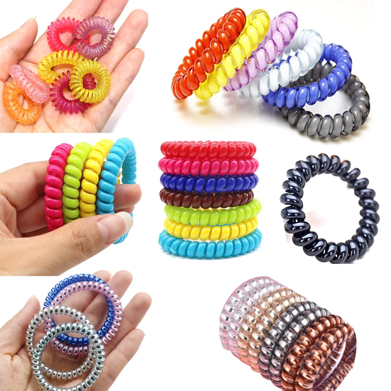5 шт. эластичные резинки для волос карамельных цветов|hair rope|telephone wire lineelastic hairband |