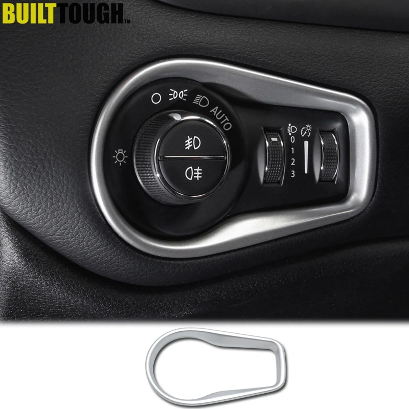 Хромированный налобный фонарь для Jeep Renegade 2015 2016 2017 2018|switch button sticker|chrome buttonsaccessories