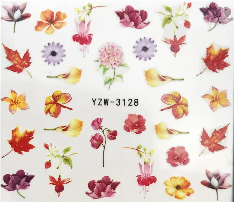 1 Sheet Embossed 3D Nail Stickers Blooming Flower Art Decals Adhesive Manicure Tips Decoration | Красота и здоровье