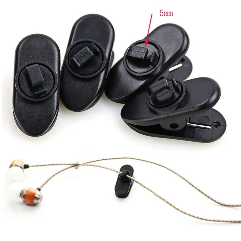 Зажим для кабеля 10 шт./лот зажим воротника рубашки держатель наушников |