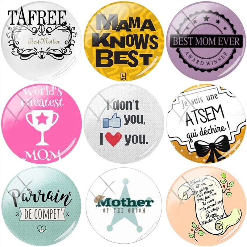 Стеклянный купол TAFREE The Greatest Mom 25 мм сделай сам с кабошоном лучшая мама Подвески
