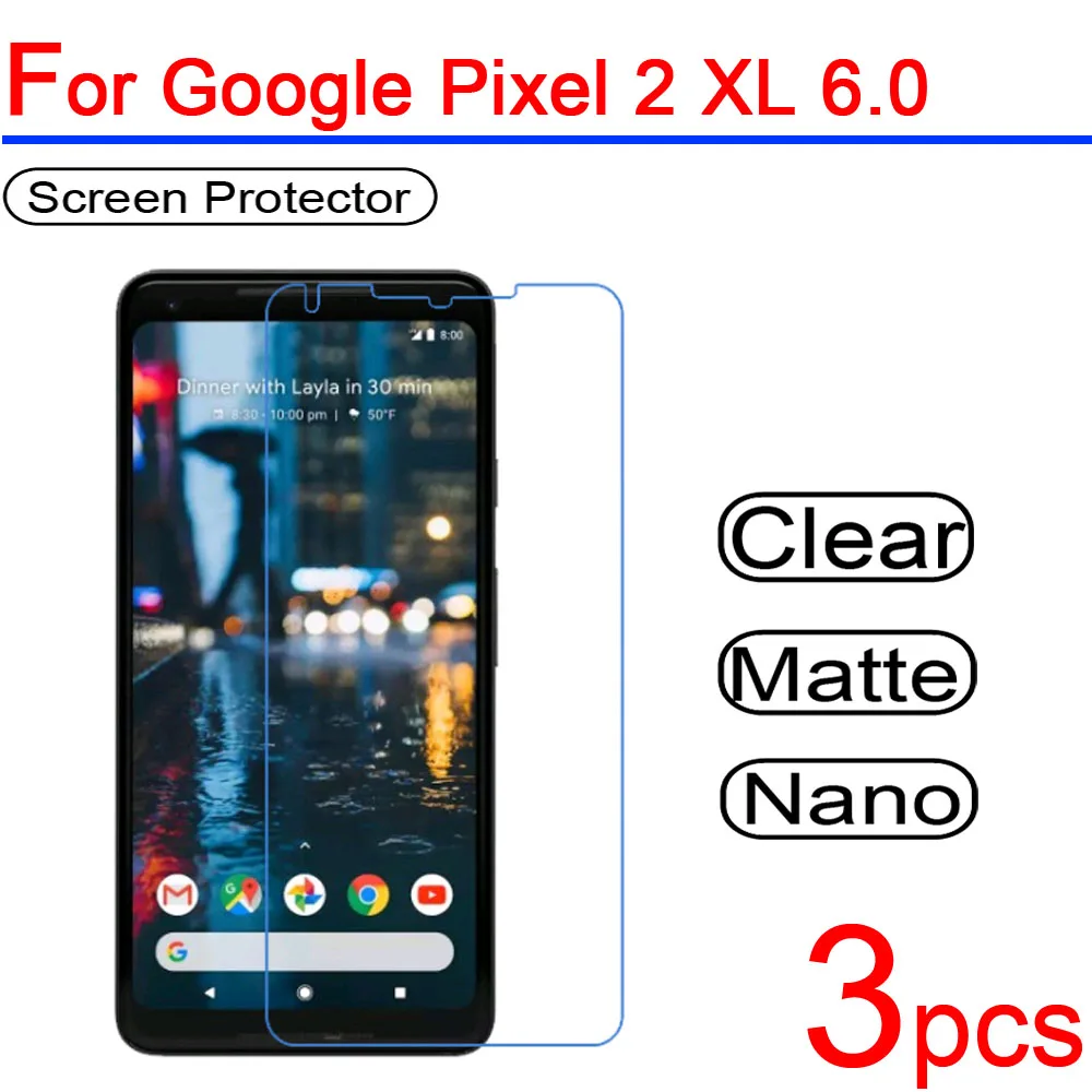 3 шт. ультра чистый ПЭТ мягкий для Google Pixel 1 2 XL ЖК экран Защитная крышка 1/2/3 защитная
