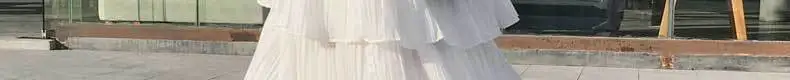 PEONFLY/; сезон весна-лето; сказочная однотонная шифоновая многослойная юбка; цвет синий, черный; Повседневная Милая плиссированная длинная юбка с оборками