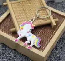 Модный Diy милый Сказочный ПВХ Единорог брелок мульти-стиль лошадь Брелоки