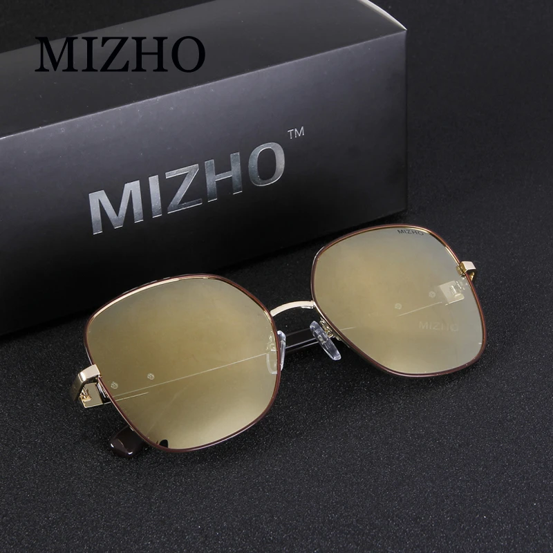 MIZHO 2021 Брендовые очки из меди и металла квадратные поляризованные солнцезащитные