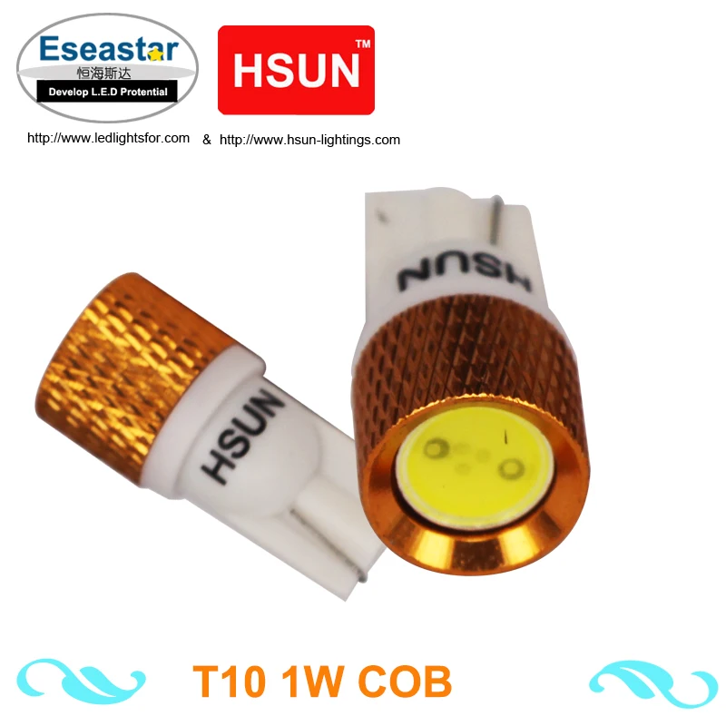 

Eseastar 2Pcs Led Car DC 12v Lampada Light T10 1W COB Super White 194 168 w5w Led Parking Bulb Auto Lamp car styling DC 12V