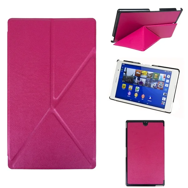 Тонкий смарт-чехол оригами для Sony Xperia Z3 Compact чехол планшета + Бесплатный стилус |