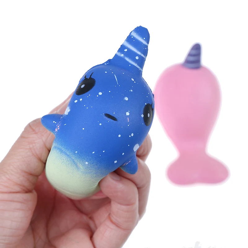 

4 Styles Soft Squeeze Toy Cartoon Poo Dog Poodle Narwhale Marshmallow Squishy Slow Rising Jumbo Kids Fun Toys Gags Toys