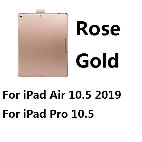 For 10.5 RGold Чехол для iPad Pro 11 10,5 Air 10,5 7 цветов с подсветкой 360 Rotatio Беспроводная Bluetooth клавиатура чехол для iPad 9,7 дюймов - Цвет: For 10.5 RGold