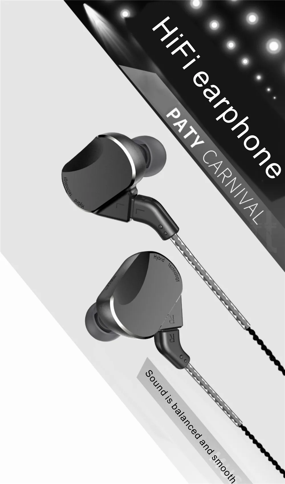 BQEYZ BQ3 In-Ear Moniter HiFi наушники алюминиевые металлические наушники-вкладыши корпус 0,78 мм сменный кабель