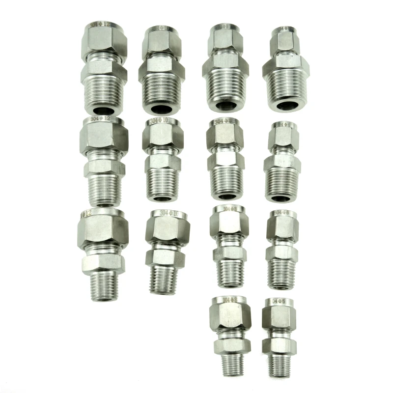 Компрессионный фитинг с двойным наконечником SS304 6 мм 8 10 12 трубка OD x 1/8 &quot1/4&quot 3/8