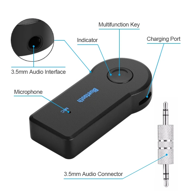 Bluetooth беспроводной для автомобиля музыкальный аудио стерео 3 5 мм приемник