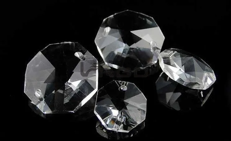 Бесплатная доставка большая скидка 14 мм прозрачные стеклянные Восьмиугольные