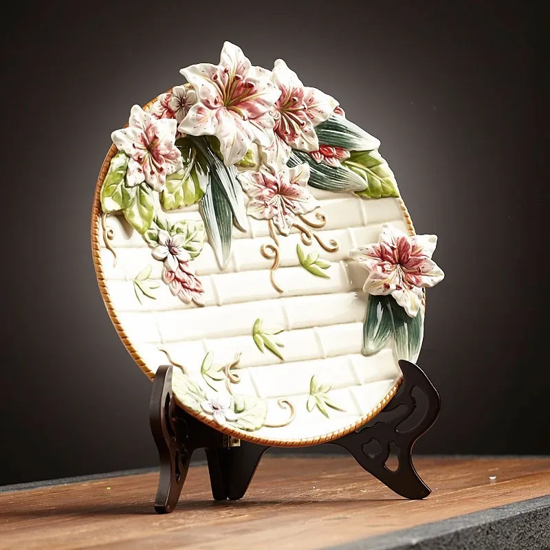 Spring lily декоративная настенная посуда фарфор декоративные тарелки винтажный