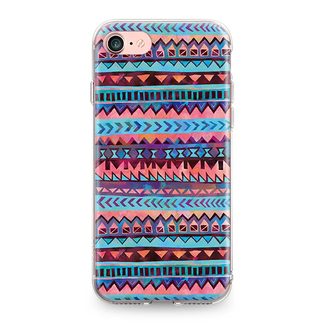 Мягкий ТПУ чехол для телефона для Iphone 4, 4S, 5, 5S, 5C, SE, 6, 6 S, 7, 8 Plus, X, XR, XS, Max, мандала, Цветочный, этнический узор, силиконовый чехол