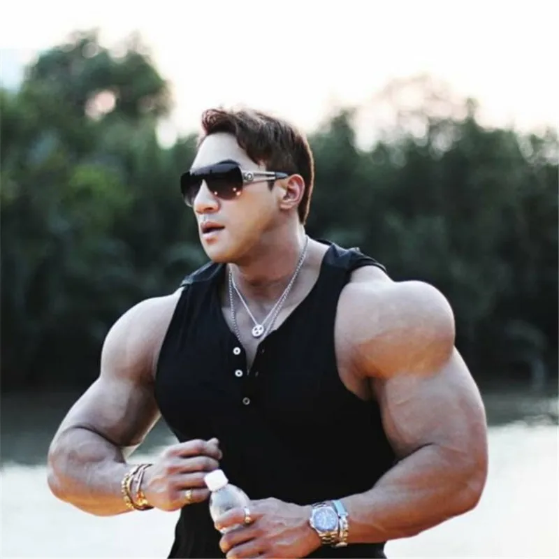 Новинка 2019 мужское Свободное пальто без рукавов свитшот для фитнеса и