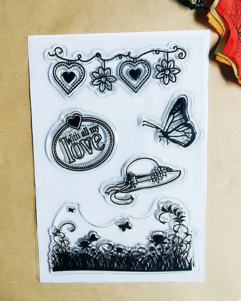 Записки DIY карт фото учетной записи резиновая stamp11 * 16 ясно штампы|Штампы и печати|