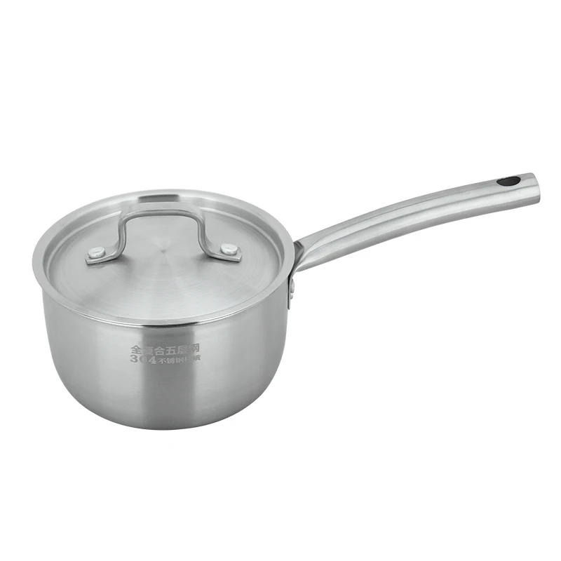 14 16 18 см 304 Нержавеющая сталь Пан с крышкой соединение дно Saucepot ковш для молока