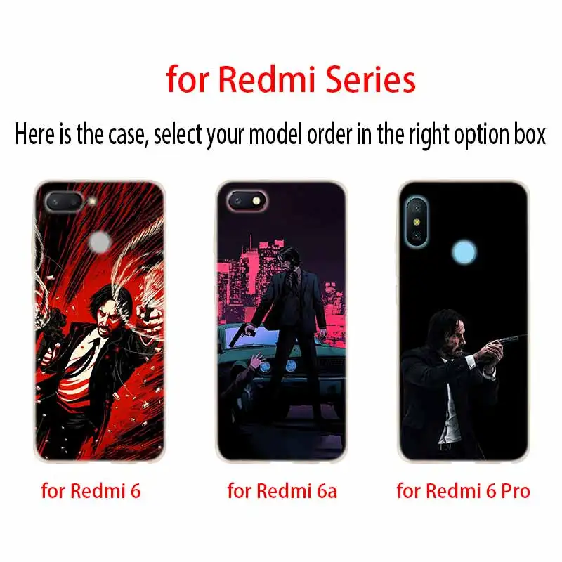 Модный мягкий чехол из ТПУ John Wick для Xiaomi Redmi Note 10 9 8 7 6 5 Pro Max 10S 9S 9T 8T 4G | Мобильные