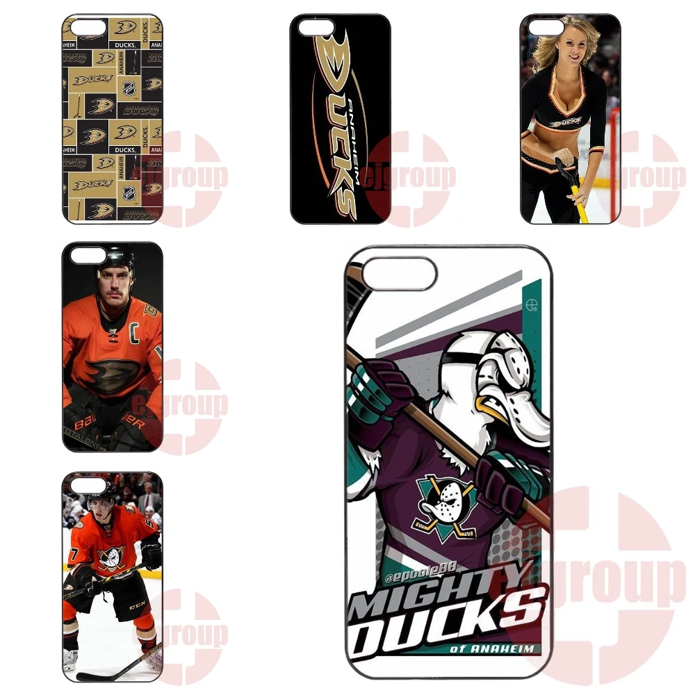 Жесткий Чехол для задней панели кожи NHL Анахайм утки Apple iPhone 4 4S 5 5C SE 6 6S 7 7S Plus iPod Touch |