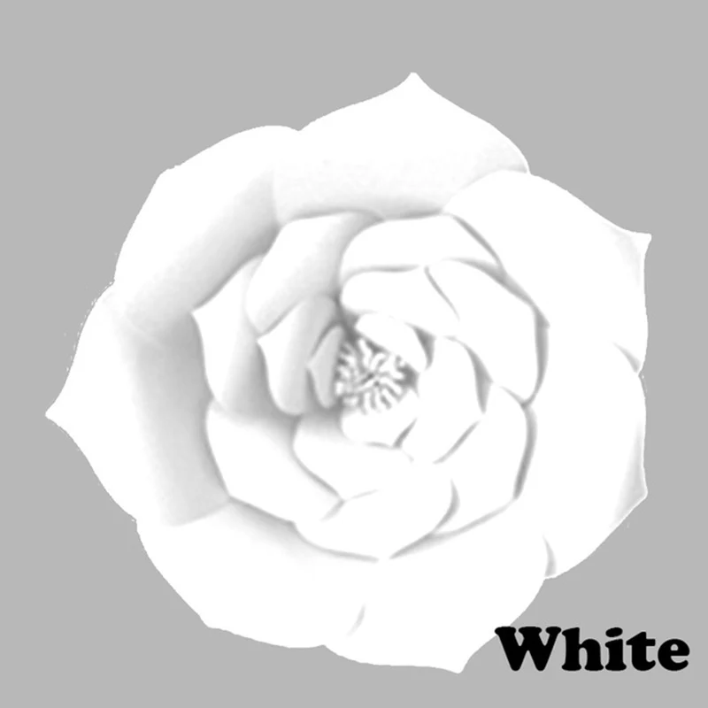 white 1 шт. 30 см DIY Искусственные бумажные цветы свадебное украшение фон С Днем Рождения Бумажные поделки DIY материалы для мероприятий - Цвет: white