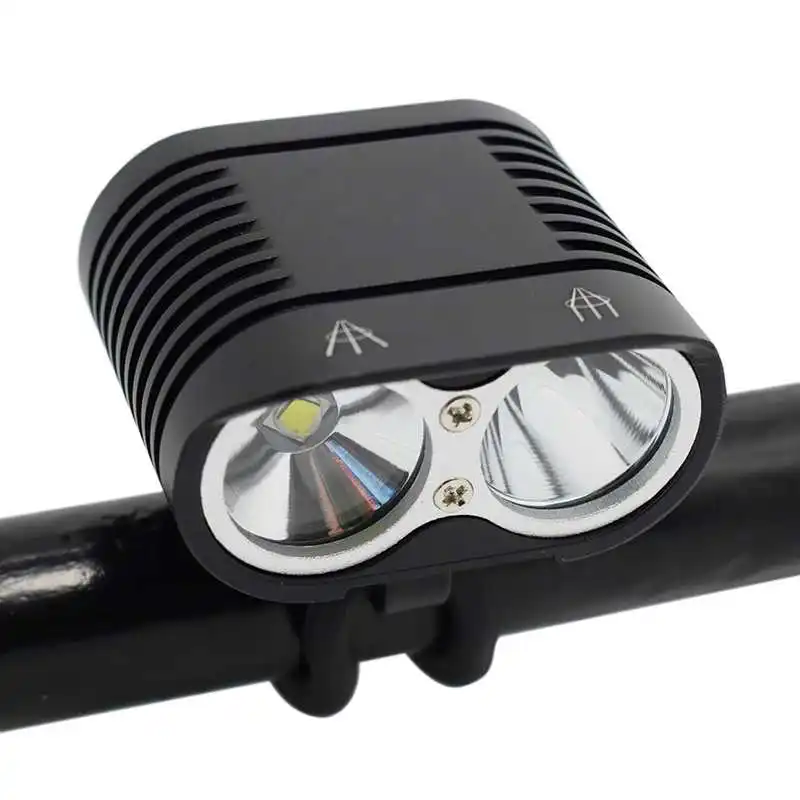 Новое поступление горная дорога Велосипедный Спорт передний свет 2x XM-L2 LED Водонепроницаемый черный с 6400 мАч Перезаряжаемые повязка велосипед Интимные аксессуары