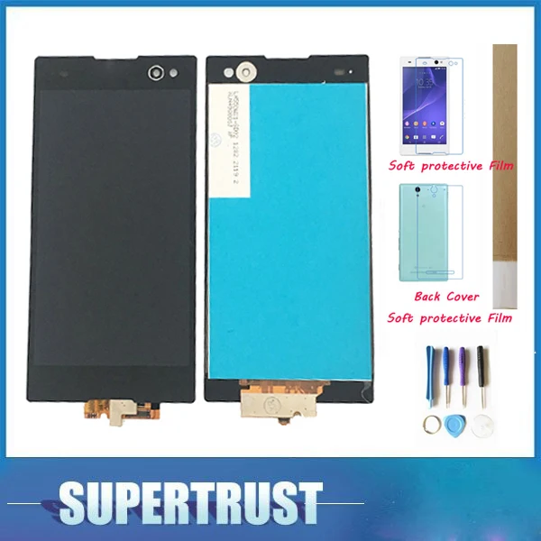 Черный белый цвет для Sony Xperia C3 D2533 D2502 ЖК дисплей с сенсорным датчиком стеклянный