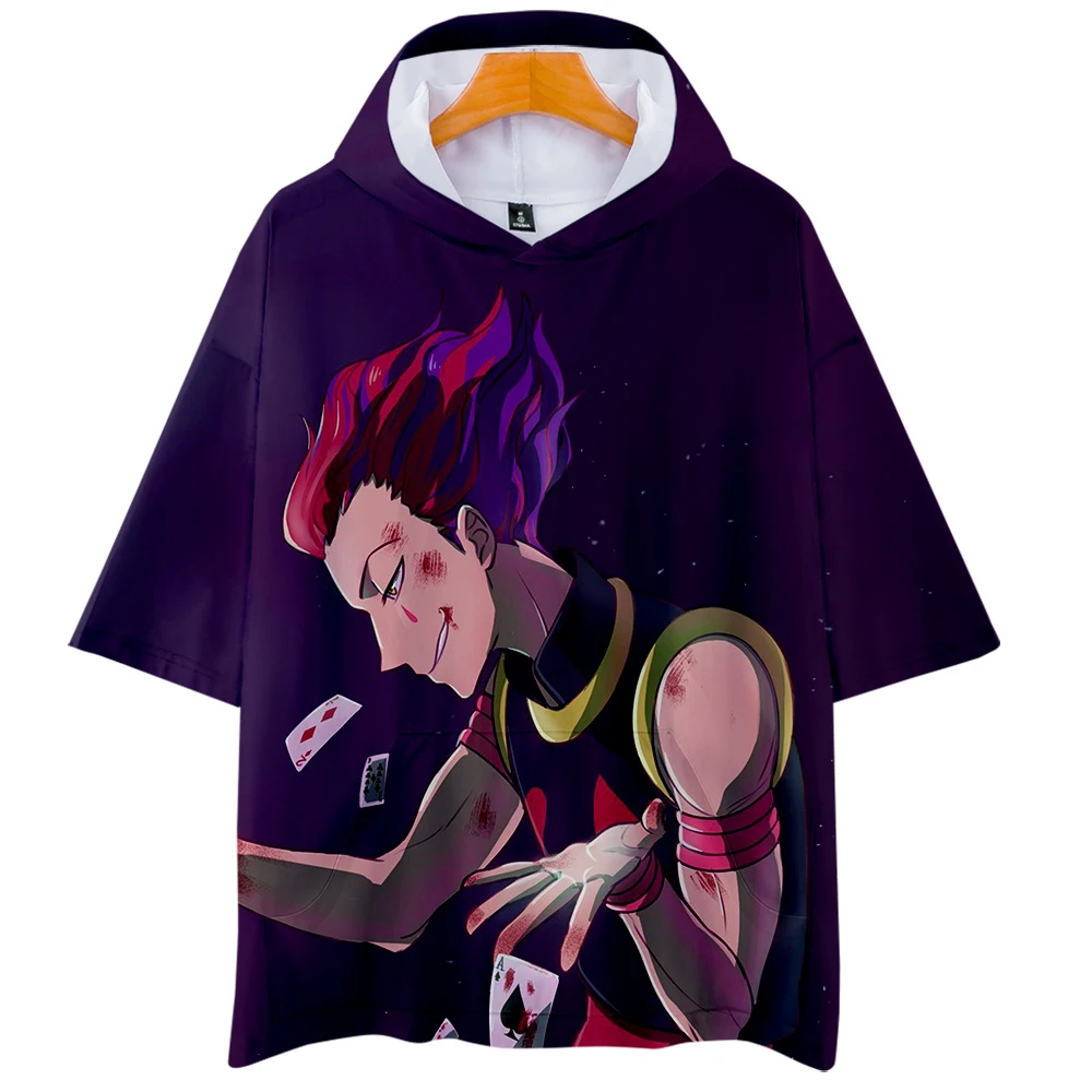 Женские и мужские поп-футболки Hisoka футболка с коротким рукавом 3D-принтом в стиле