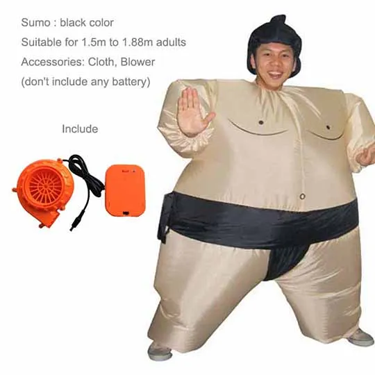 Adult black sumo Детский надувной костюм Бэтмена, динозавр, лошадь, единорог, Пикачу, костюм на Хэллоуин для взрослых, аниме, маскарад, косплей, вечерние платья из фильмов - Цвет: Adult black sumo