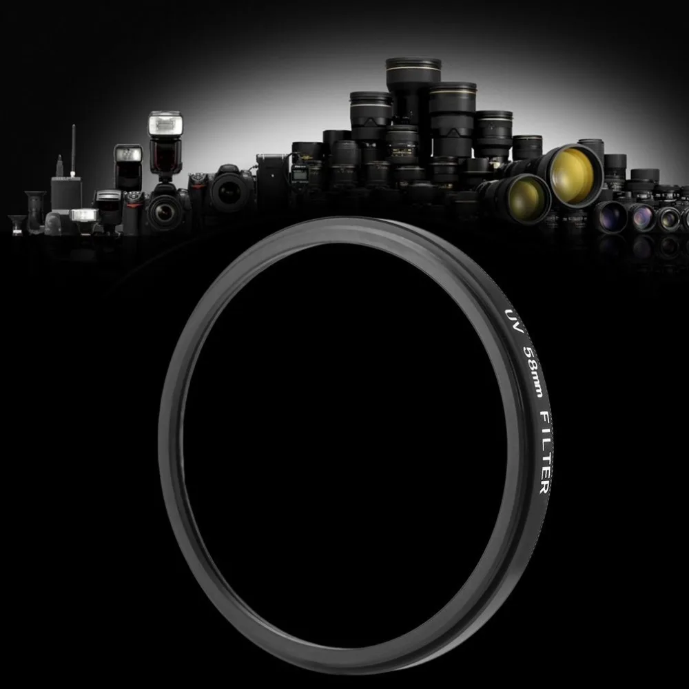 Черный и прозрачный 52 мм УФ ультрафиолетовый дымка Dslr камера стекло