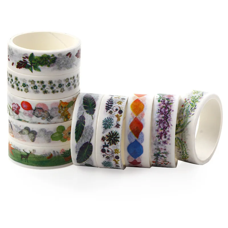 50 шт./кор. набор маскировочной клейкой ленты лента Washi наклейки Скрапбукинг домашнего декора скрап-пуля журнал поставок клей мыть лента