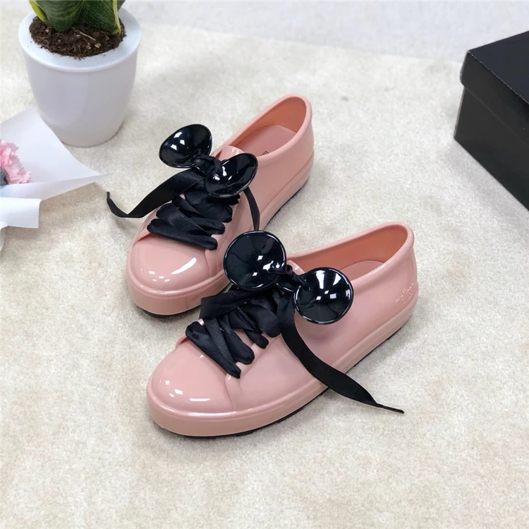 Женские прозрачные сандалии Melissa на плоской подошве с рисунком Микки Размеры 35 39