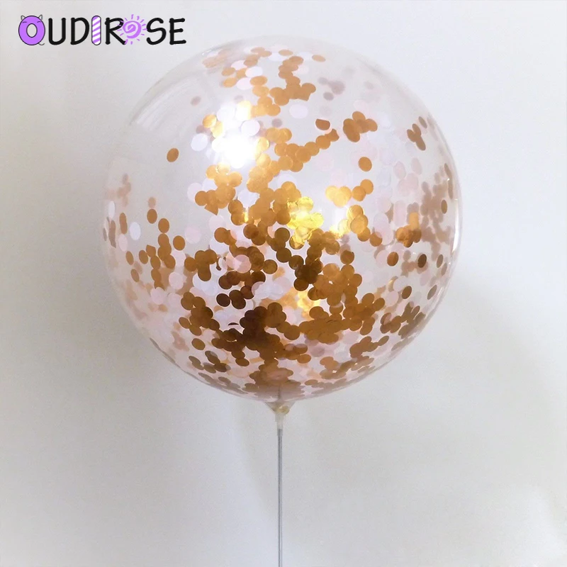 OUDIROSE розовое золото латексный шар конфетти металлик баллон свадебное украшение